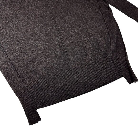 All Saints Sweater Sz.6 Dark Brown Knit Cold Shoulder Grunge Off Shoulder Y2K - Picture 6 of 11